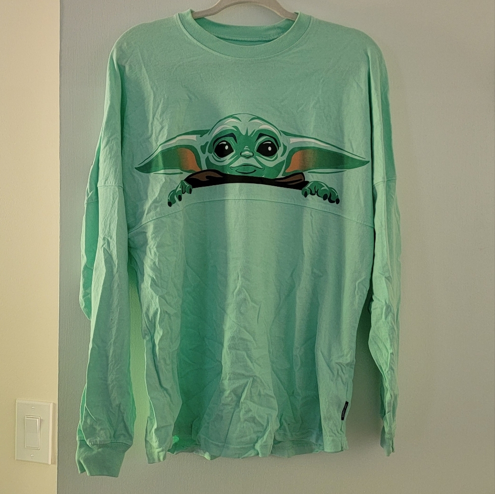 Mint Green Baby Yoda Long Sleeve